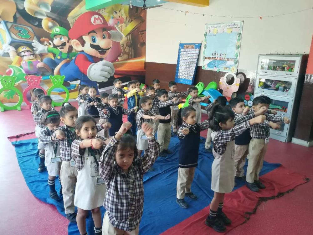 Be fit and be Healthy is the motto of Fitness week at DPS Udhampur. Today children of Pre -Primary area were tuned into the rhythm of aerobics exercise.