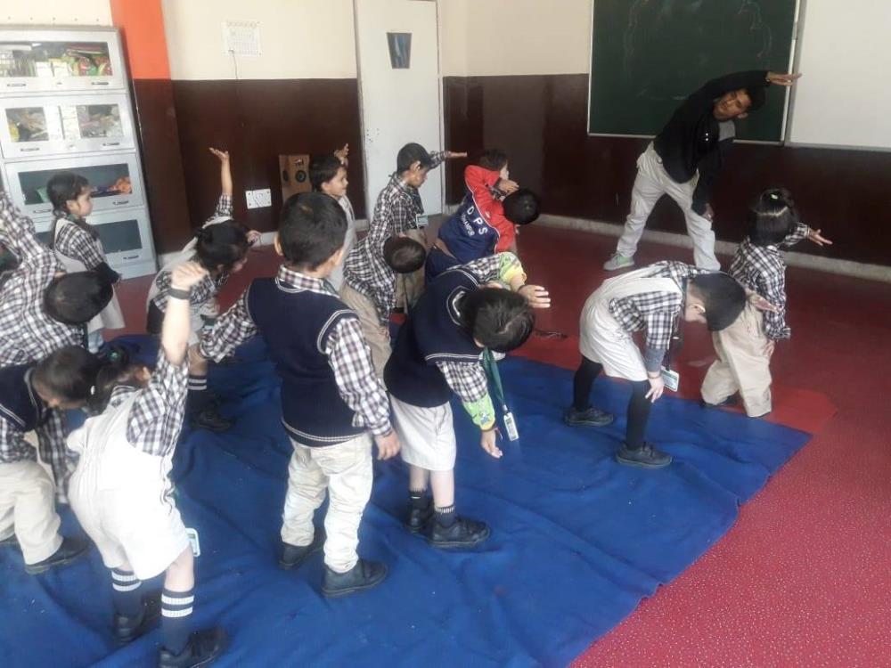 Be fit and be Healthy is the motto of Fitness week at DPS Udhampur. Today children of Pre -Primary area were tuned into the rhythm of aerobics exercise.